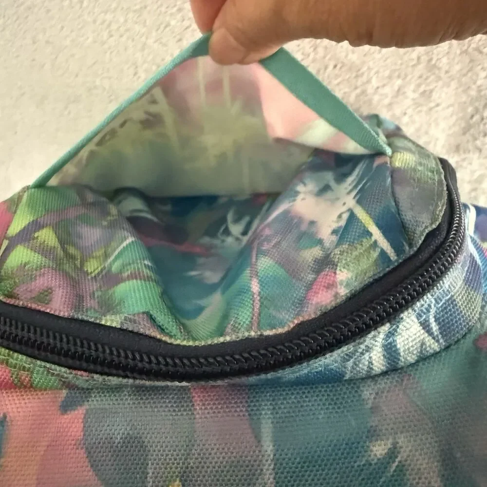 JanSport Half Pint Mini Backpack Palm Tree Tropical Print Adjustable Straps